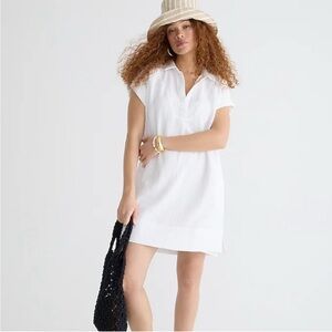 J. Crew V-neck shirtdress in soft gauze NWT Small White